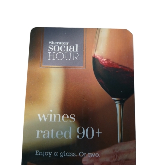 Sheraton Hotel Social Hour Wine X AMEX Collaboration Room Key Card Club - Picture 2 of 6